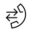 Telephone handset with two arrows forming a swap motion, 2N Wi-Fi Indoor View call log icon