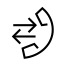 Telephone handset with two arrows forming a swap motion, 2N Wi-Fi Indoor View call log icon
