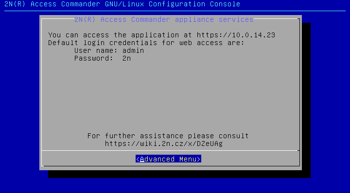 ACOM Advanced Menu in Linux Console