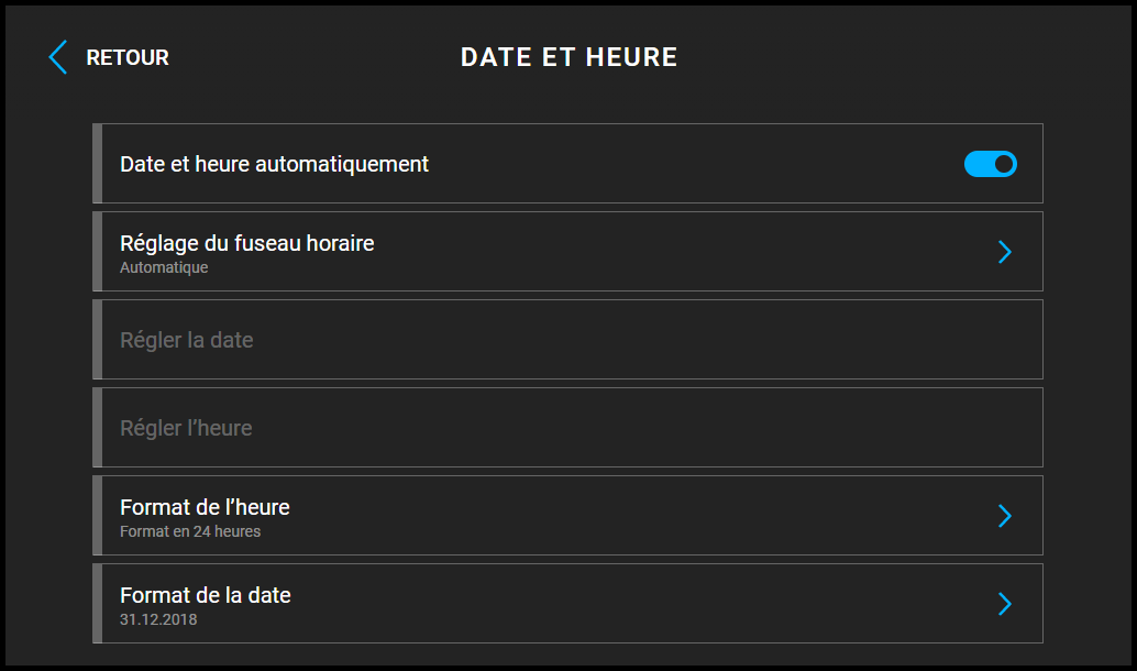 Date and Time Settings Screen of 2N Indoor View Indoor Station
