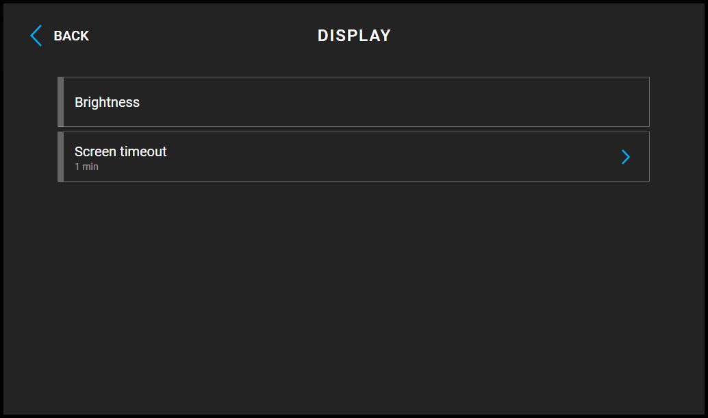 Display Settings Screen of 2N Indoor View Indoor Station
