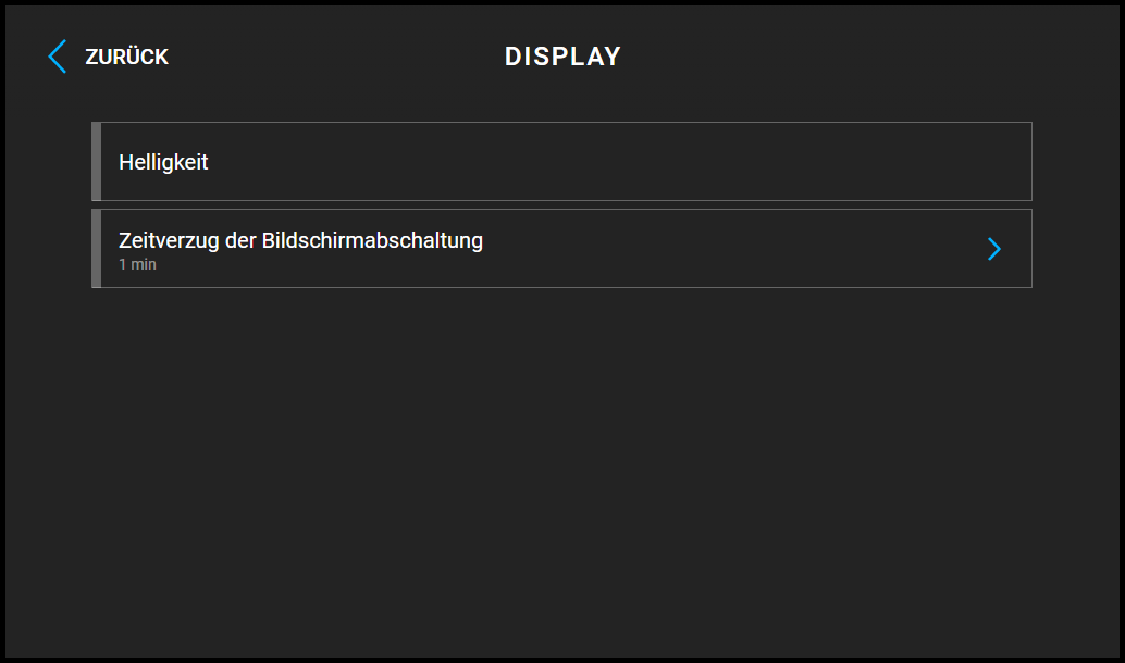 Display Settings Screen of 2N Indoor View Indoor Station