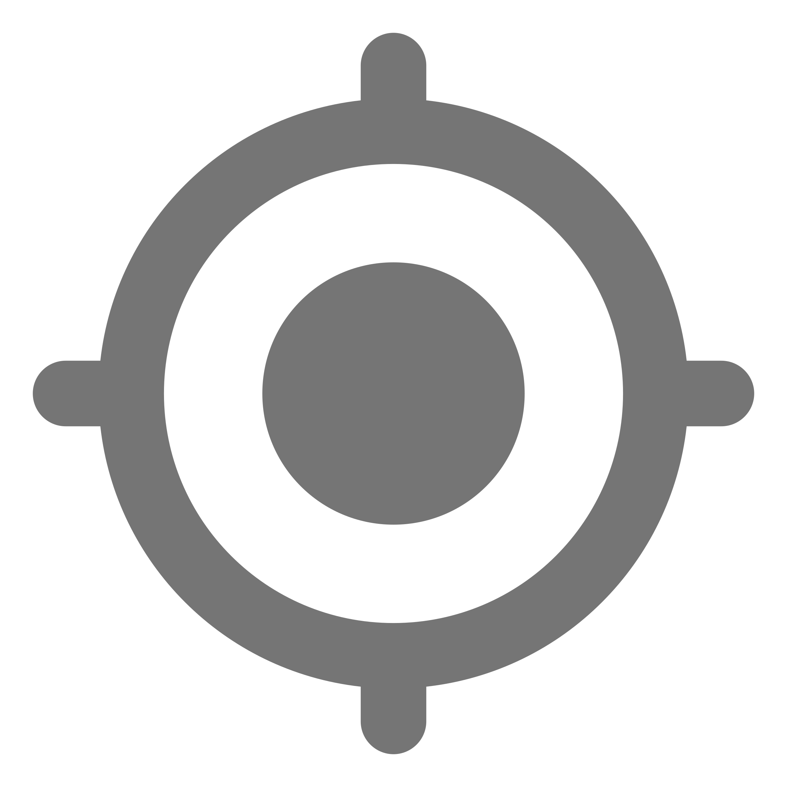 Locate button icon: Target symbol used to trigger the IP device's acoustic and visual signalisation for localization.