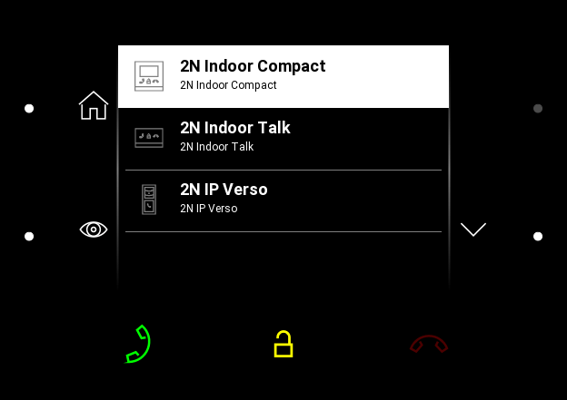 Directory Screen of 2N Indoor Compact Indoor Station