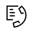 Sheet of paper where a corner is obstructed by a small telephone handset, Address List Icon for 2N Indoor Compact