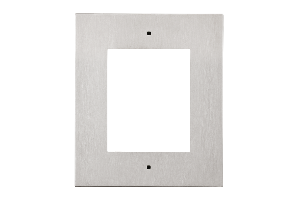 Flush-Mount Frame for Wall Installation, One Module, Silver