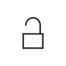 Padlock opened on one side, Unlocked Icon for 2N Indoor Compact