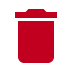 Red Trash bin with Lid, Delete Question Icon for 2N Elevator Center