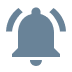 Bell shape with curved line on both sides (sound waves), Notification Icon for 2N Elevator Center
