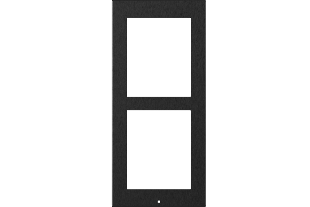 Surface-Mount Frame for Wall Installation, Double Module, Black