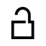 Padlock opened on one side, Unlocked Icon in 2N IP Style