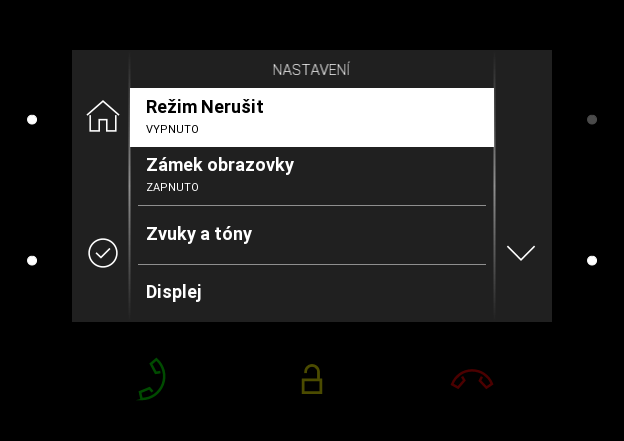 Settings Menu of 2N Indoor Compact Indoor Station