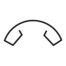 Telephone handset facing downward with both ends tilted down, End Call Button of 2N Indoor Talk Indoor Station