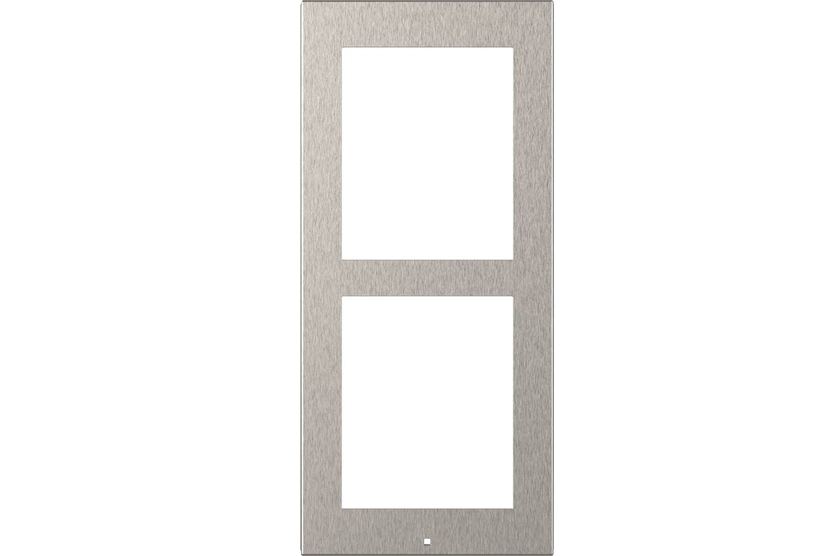 Surface-Mount Frame for Wall Installation, Two Modules, Silver