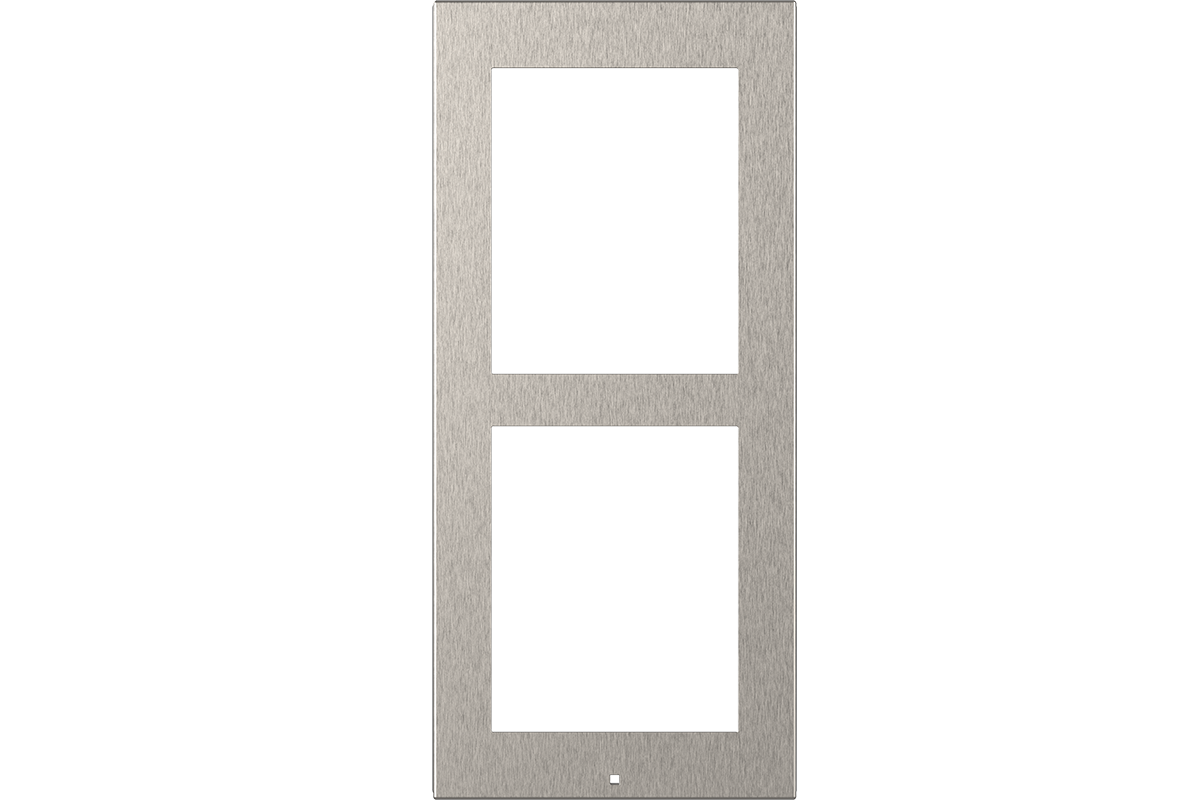 Surface-Mount Frame for Wall Installation, Two Modules, Silver
