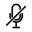 Microphone with a diagonal line crossing it out, Mute Microphone Icon for 2N Indoor Compact