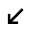 Arrow pointing diagonally down and to the left, Incoming Call Icon for 2N Indoor Compact