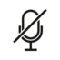 Microphone with a diagonal line across it, Muted Microphone Button of 2N Indoor Talk Indoor Station