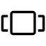 Rectangle in the center with two small rectangles connected to it on either side, 2N Wi-Fi Indoor View view cards icon