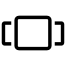 Rectangle in the center with two small rectangles connected to it on either side, 2N Wi-Fi Indoor View view cards icon