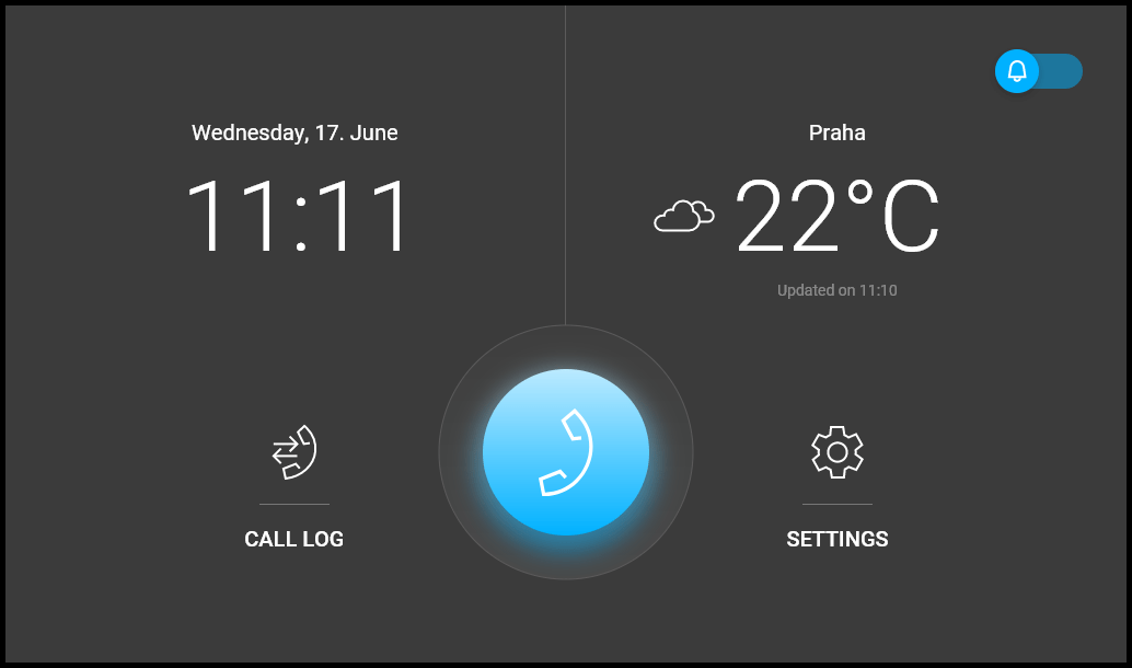 Home Screen of 2N Indoor View Indoor Station