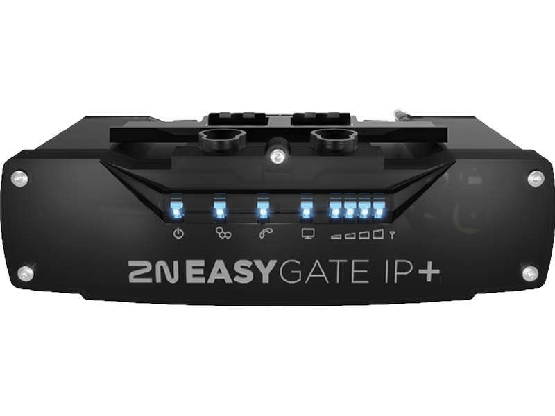 2N EasyGate IP plus front view, 4G gateway for connecting elevator communicators to mobile networks
