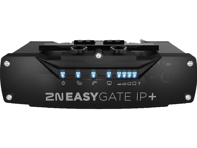 2N EasyGate IP plus front view, 4G gateway for connecting elevator communicators to mobile networks